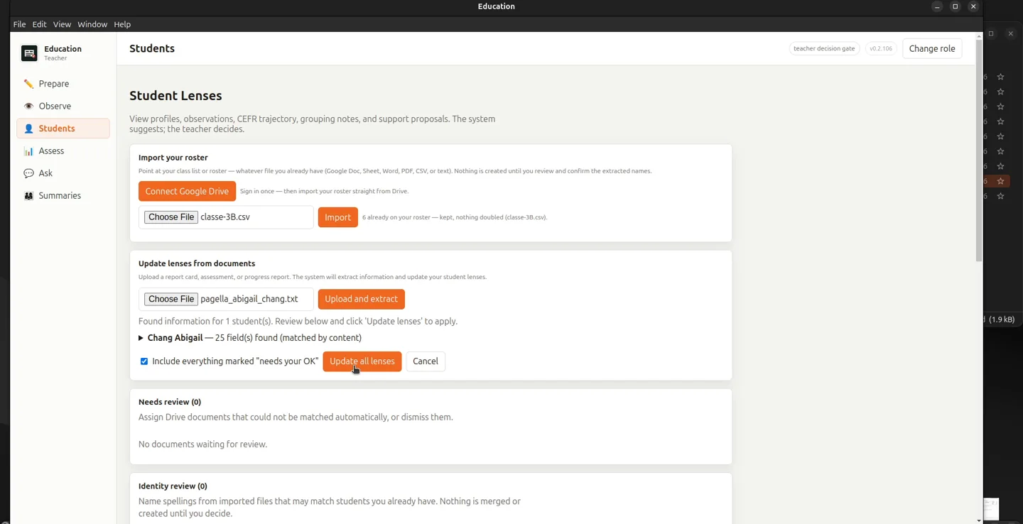 Education canvas: Report cards update the lenses