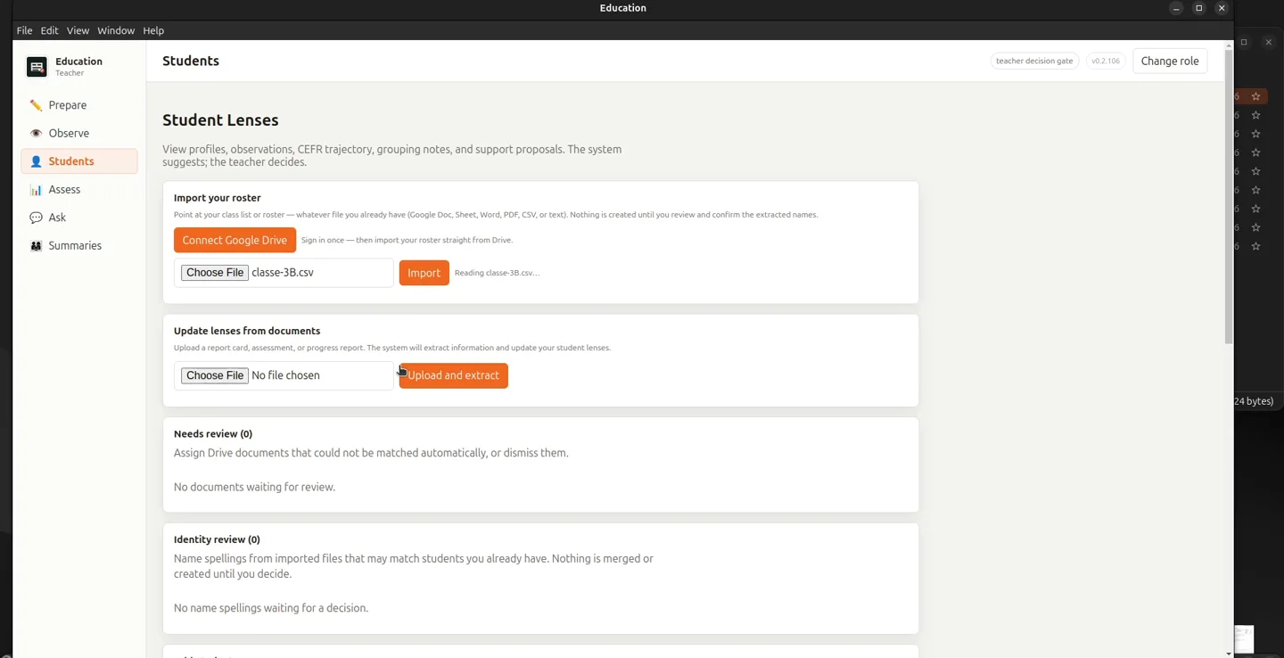Education canvas: The roster you already have